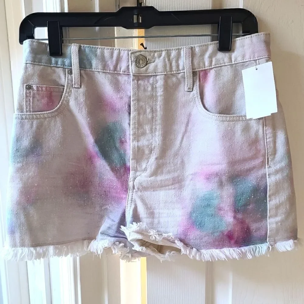 Isabel Marant Etoile Lesia Tie Dye Cut Off Shorts NEW Size 2 (Eu 34)